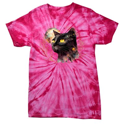 Beautiful Boho Floral Cat Tie-Dye T-Shirt