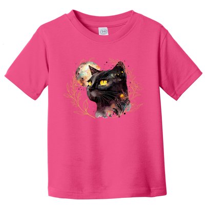 Beautiful Boho Floral Cat Toddler T-Shirt