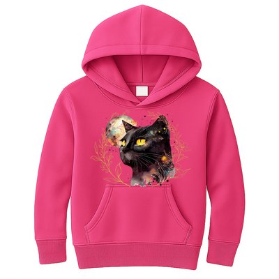 Beautiful Boho Floral Cat Kids Hoodie