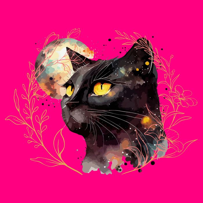 Beautiful Boho Floral Cat Zip Tote Bag