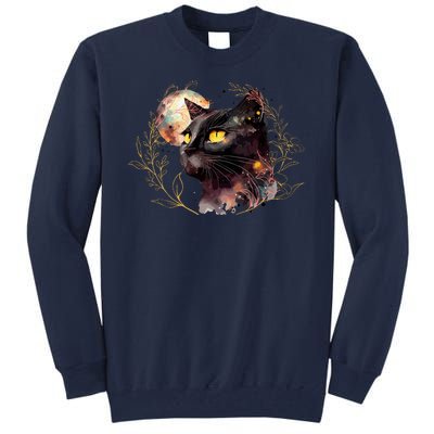 Beautiful Boho Floral Cat Tall Sweatshirt