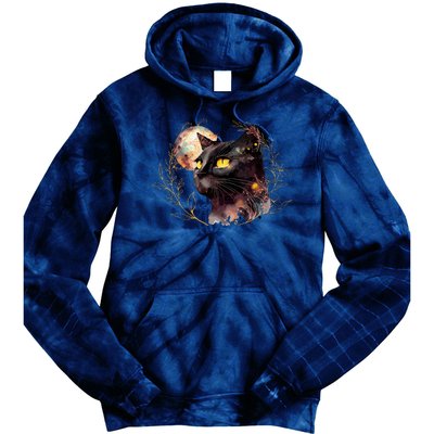 Beautiful Boho Floral Cat Tie Dye Hoodie