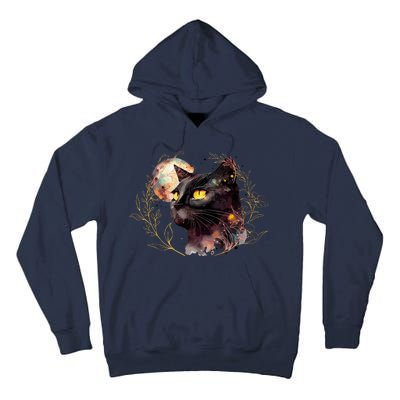 Beautiful Boho Floral Cat Tall Hoodie