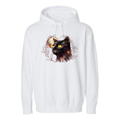 Beautiful Boho Floral Cat Garment-Dyed Fleece Hoodie