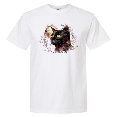 Beautiful Boho Floral Cat Garment-Dyed Heavyweight T-Shirt