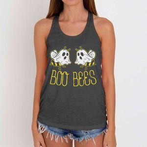 Boo Bees Funny Couples Halloween Costume For Adult Her Wo Women's Knotted Racerback Tank