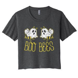 Boo Bees Funny Couples Halloween Costume For Adult Her Wo Women's Crop Top Tee