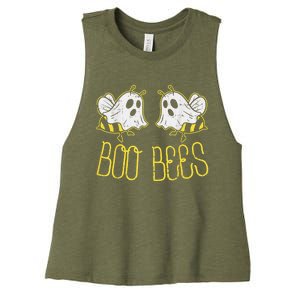 Boo Bees Funny Couples Halloween Costume For Adult Her Wo Women's Racerback Cropped Tank