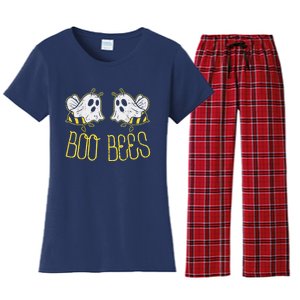 Boo Bees Funny Couples Halloween Costume For Adult Her Wo Women's Flannel Pajama Set