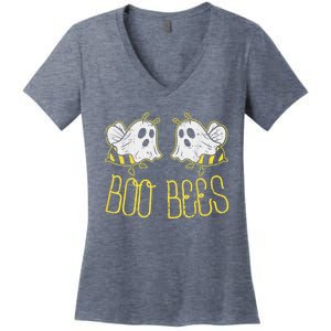 Boo Bees Funny Couples Halloween Costume For Adult Her Wo Women's V-Neck T-Shirt