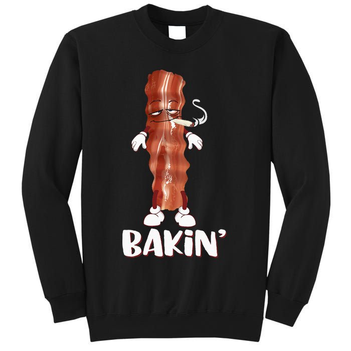 Bakin Bacon Funny 420 Marijuana Smoke Weed Pot Sweatshirt