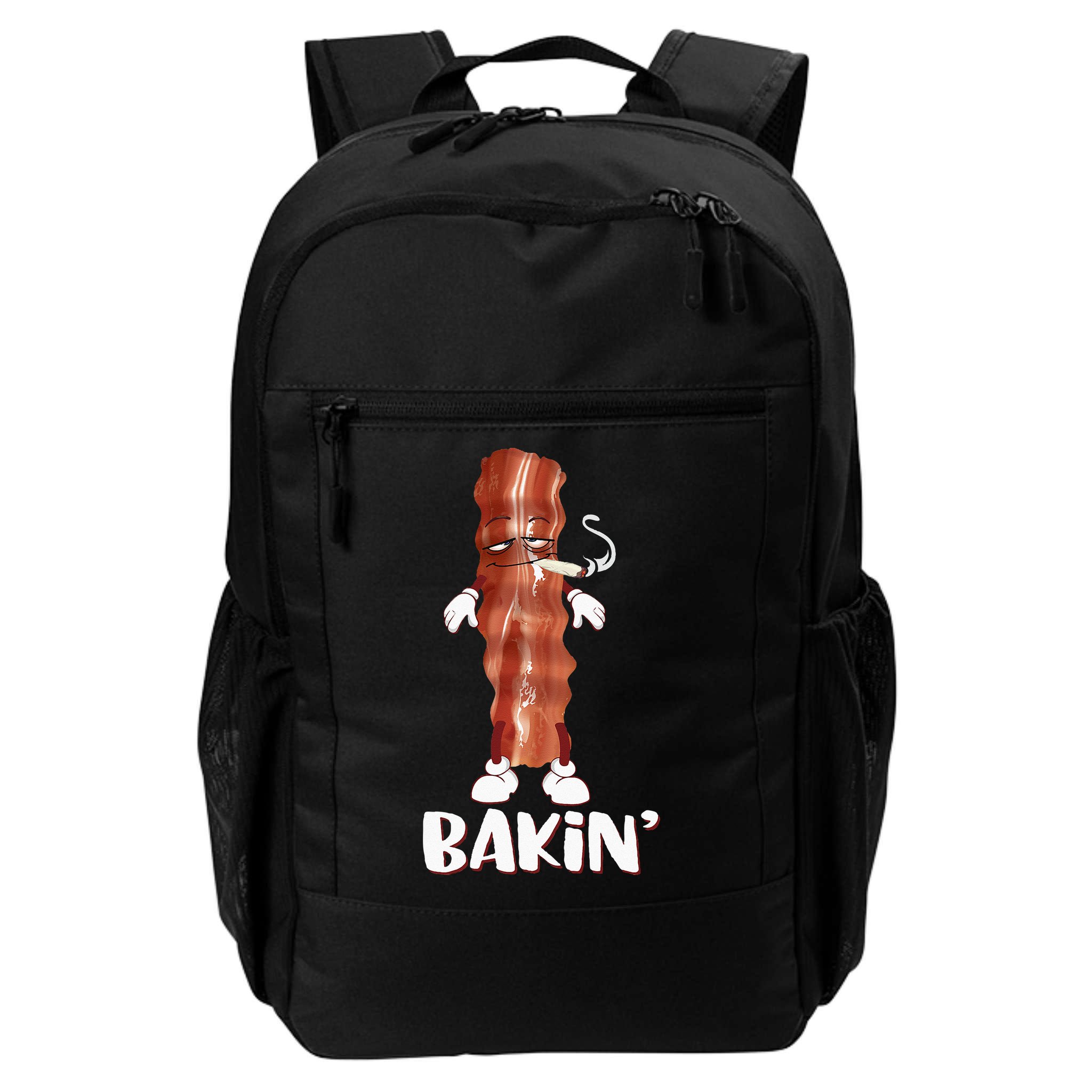 Bakin Bacon Funny 420 Marijuana Smoke Weed Pot Backpack