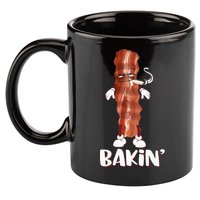 Bakin Bacon Funny 420 Marijuana Smoke Weed Pot 11oz C Handle Ceramic Mug