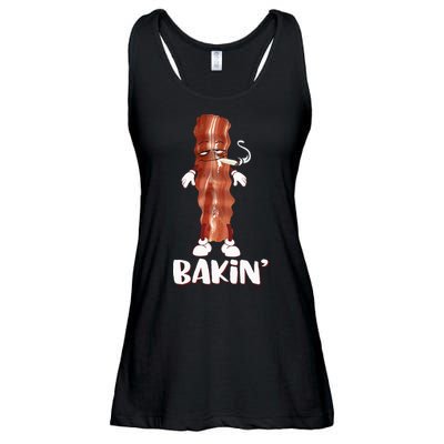 Bakin Bacon Funny 420 Marijuana Smoke Weed Pot Ladies Essential Flowy Tank