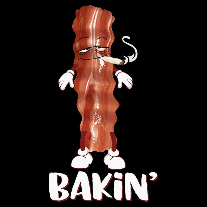 Bakin Bacon Funny 420 Marijuana Smoke Weed Pot 16 in Basic Backpack