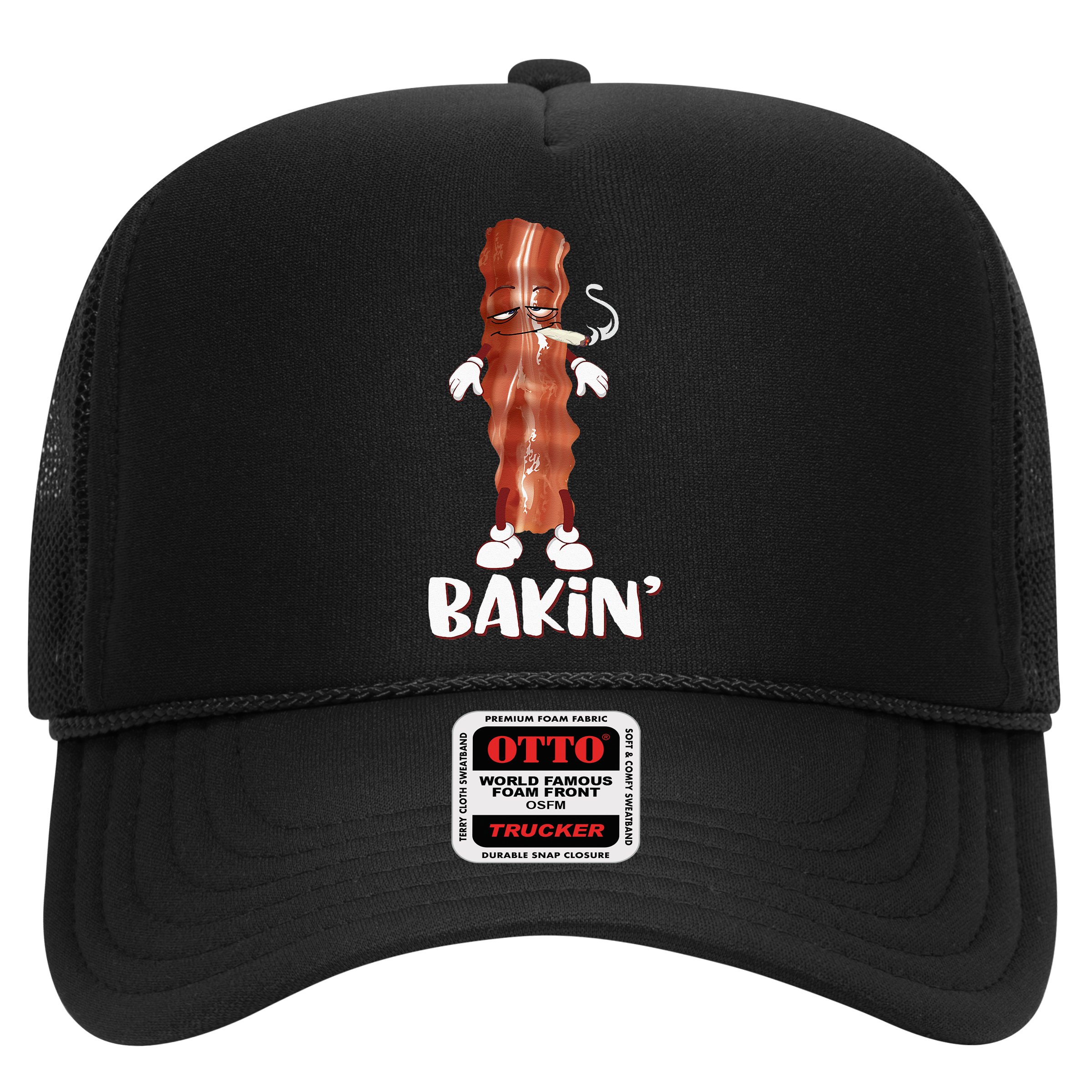Bakin Bacon Funny 420 Marijuana Smoke Weed Pot Hat