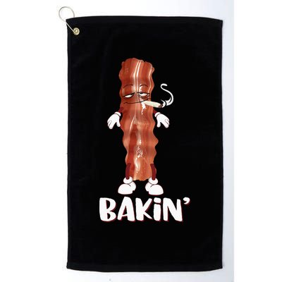 Bakin Bacon Funny 420 Marijuana Smoke Weed Pot Golf Towel