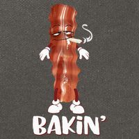 Bakin Bacon Funny 420 Marijuana Smoke Weed Pot Cotton Canvas Backpack