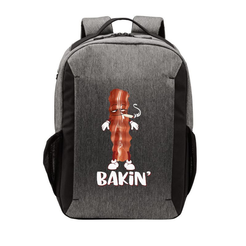 Bakin Bacon Funny 420 Marijuana Smoke Weed Pot Vector Backpack