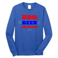 Bbq Beer Freedom Gift Long Sleeve Shirt