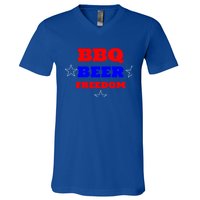 Bbq Beer Freedom Gift V-Neck T-Shirt