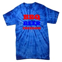 Bbq Beer Freedom Gift Tie-Dye T-Shirt