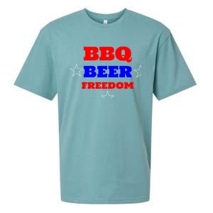 Bbq Beer Freedom Gift Sueded Cloud Jersey T-Shirt