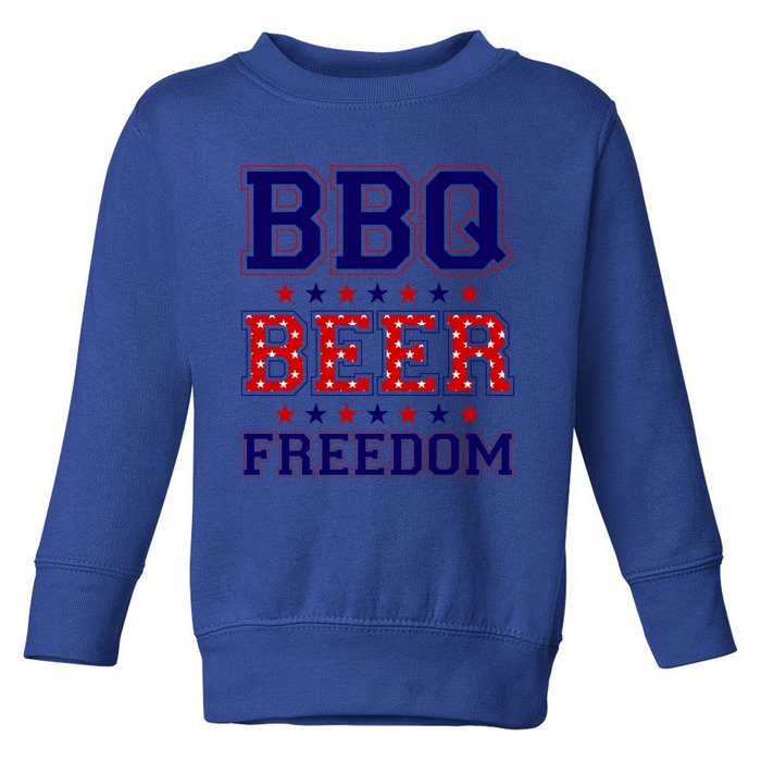 Bbq Beer Freedom Gift Toddler Sweatshirt