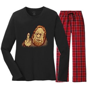 Believe Bigfoot For Monster Lovers Women's Long Sleeve Flannel Pajama Set 