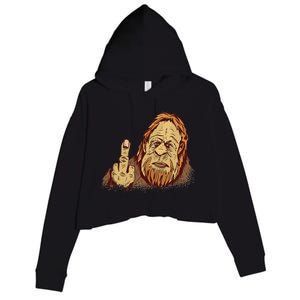 Believe Bigfoot For Monster Lovers Crop Fleece Hoodie