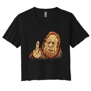 Believe Bigfoot For Monster Lovers Women's Crop Top Tee