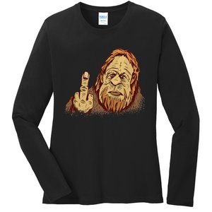 Believe Bigfoot For Monster Lovers Ladies Long Sleeve Shirt