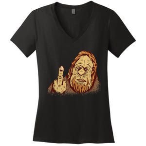 Believe Bigfoot For Monster Lovers Women's V-Neck T-Shirt