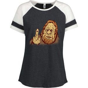 Believe Bigfoot For Monster Lovers Enza Ladies Jersey Colorblock Tee