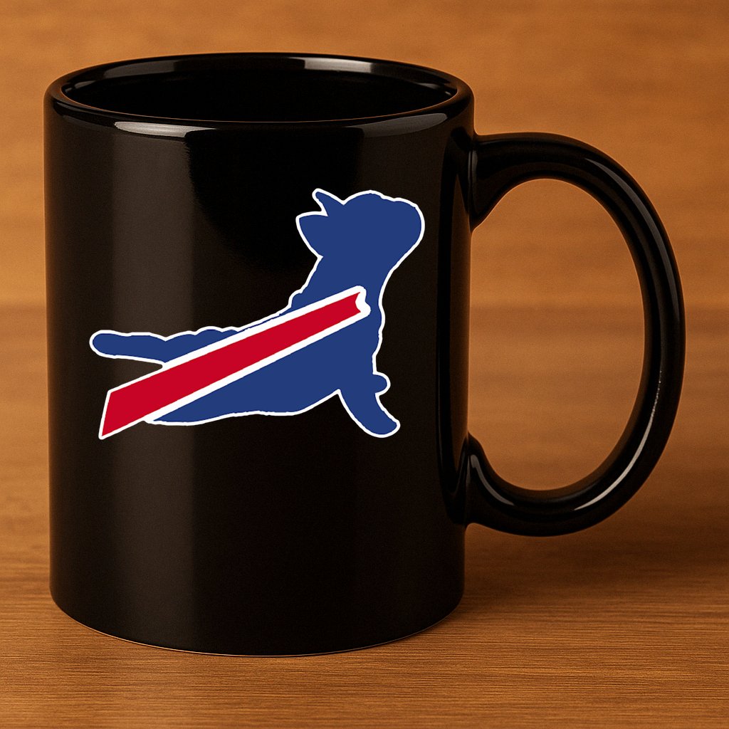 Buffalo French Bulldog 11oz C Handle Ceramic Mug