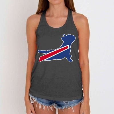Buffalo French Bulldog Women's Knotted Racerback Tank