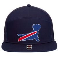 Buffalo French Bulldog 7 Panel Mesh Trucker Snapback Hat