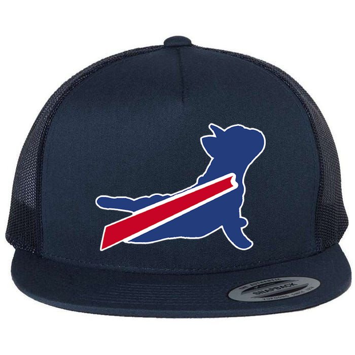 Buffalo French Bulldog Flat Bill Trucker Hat