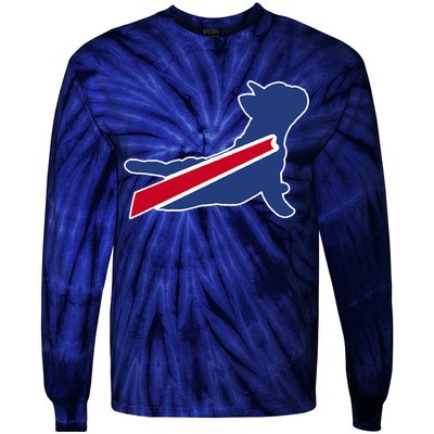 Buffalo French Bulldog Tie-Dye Long Sleeve Shirt