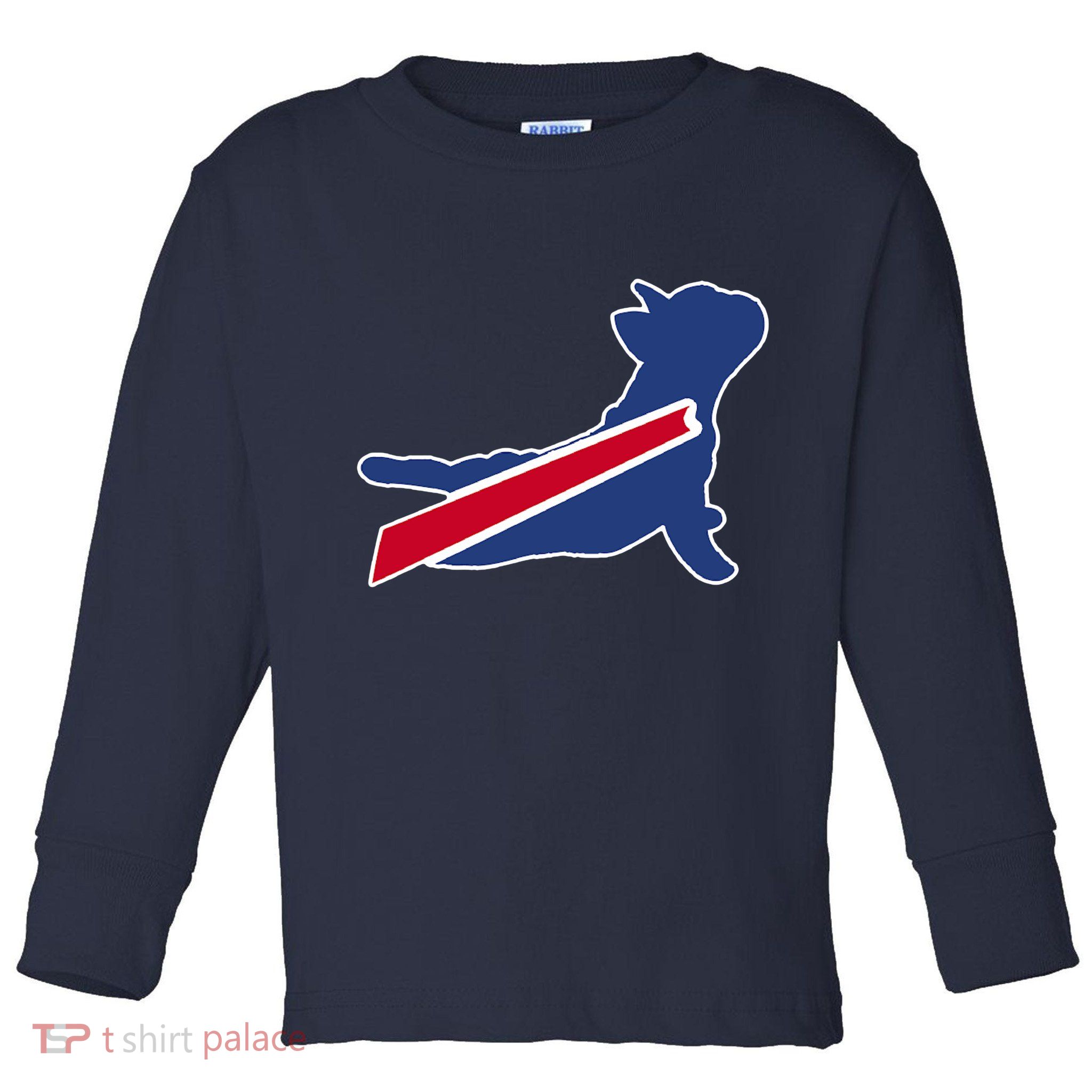 Buffalo French Bulldog Toddler Long Sleeve Shirt