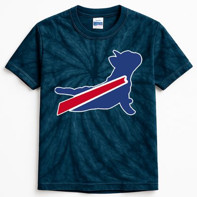 Buffalo French Bulldog Kids Tie-Dye T-Shirt