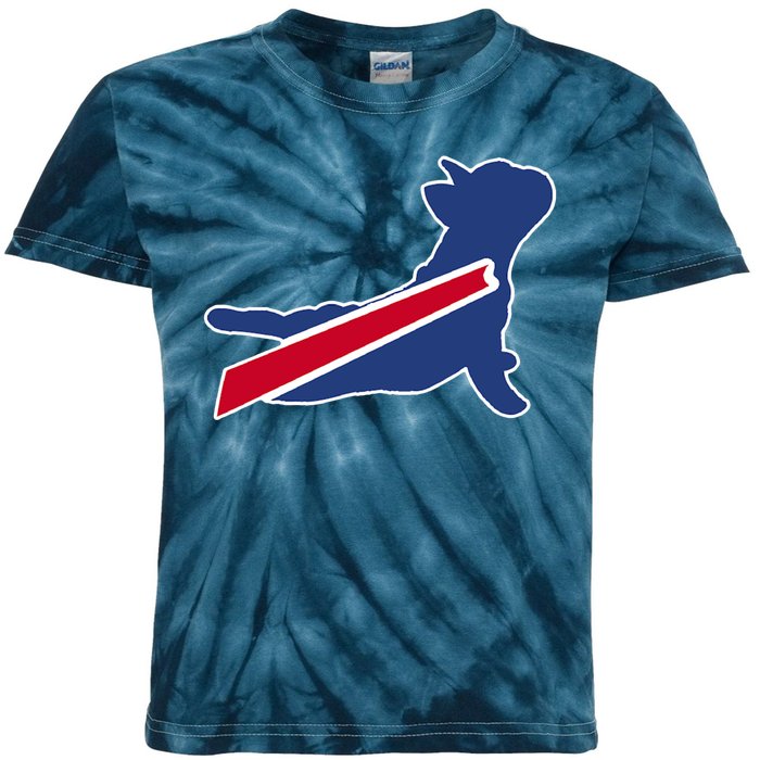 Buffalo French Bulldog Kids Tie-Dye T-Shirt