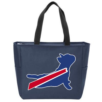 Buffalo French Bulldog Zip Tote Bag