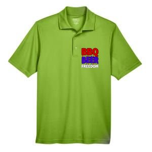 Bbq Beer Freedom Gift Men's Origin Performance Pique Polo