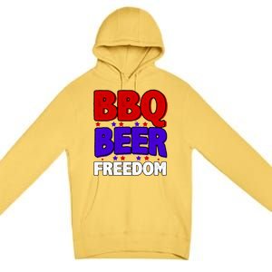 Bbq Beer Freedom Gift Premium Pullover Hoodie