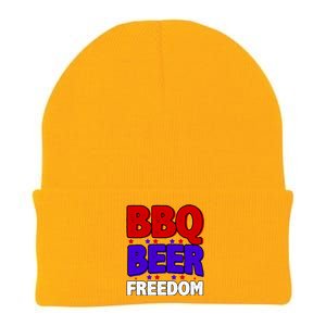 Bbq Beer Freedom Gift Knit Cap Winter Beanie