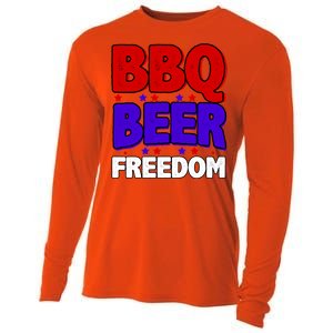 Bbq Beer Freedom Gift Cooling Performance Long Sleeve Crew