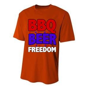 Bbq Beer Freedom Gift Performance Sprint T-Shirt