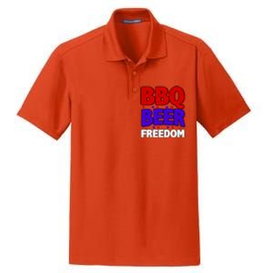 Bbq Beer Freedom Gift Dry Zone Grid Polo