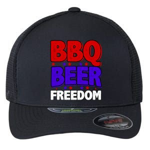 Bbq Beer Freedom Gift Flexfit Unipanel Trucker Cap